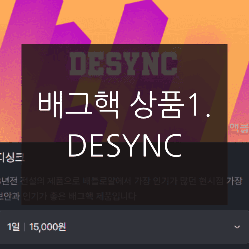 배그핵 상품1. DESYNC