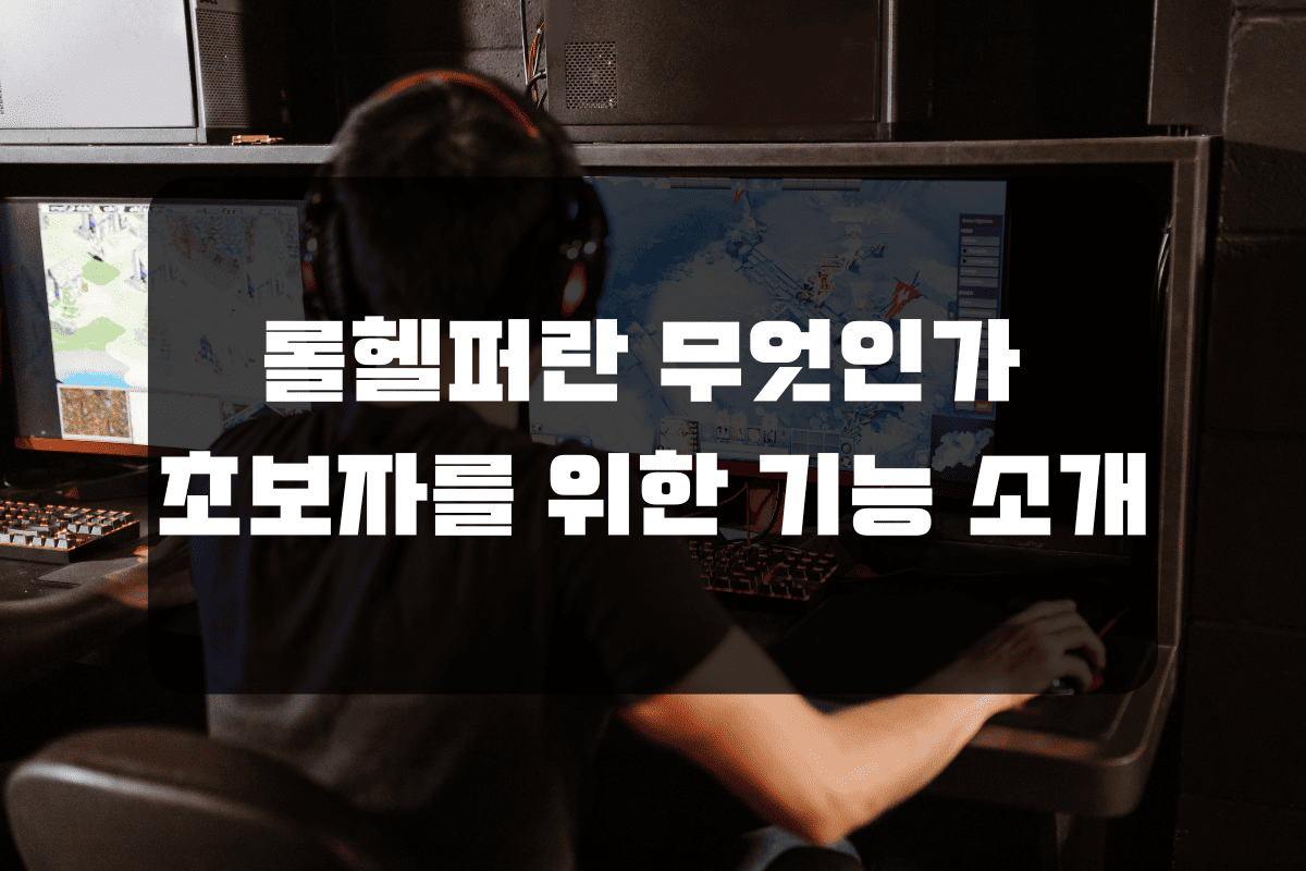 롤헬퍼란 무엇인가 초보자를 위한 기능 소개