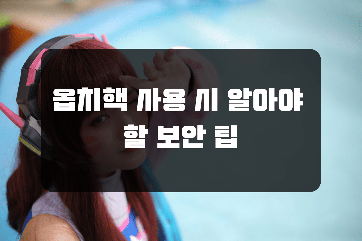 옵치핵 사용 시 알아야 할 보안 팁
