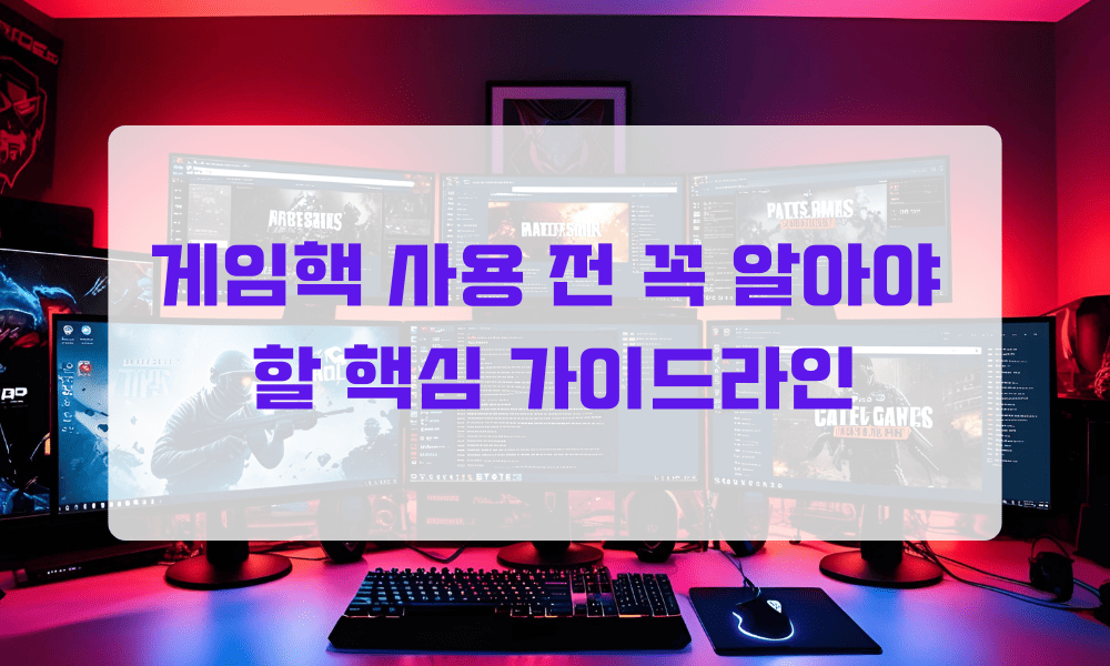 게임핵 사용 전 꼭 알아야 할 핵심 가이드라인